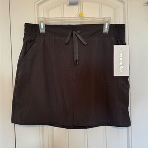 Marika Dark Gray Drawstring Skort L